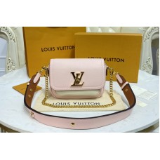 Louis Vuitton M58555 Lockme Tender cross-body bag in Rosewater Pink Grained calf leather Louis Vuitton M58555 Lockme Tender cross-body bag in Rosewater Pink Grained calf leather