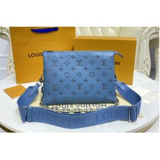 Louis Vuitton M58628 Coussin PM handbag in Blue/Gray Monogram embossed puffy lambskin Louis Vuitton M58628 Coussin PM handbag in Blue/Gray Monogram embossed puffy lambskin