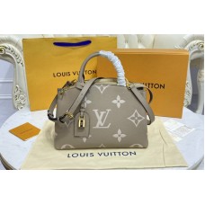 Louis Vuitton M58914 Petit Palais tote bag in Tourterelle/Crème Monogram Empreinte Leather