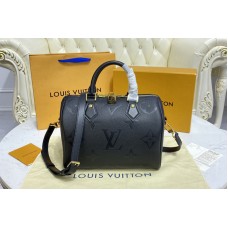 Louis Vuitton M59273 Speedy Bandoulière 25 handbag in Black Monogram Empreinte leather