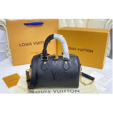 Louis Vuitton M58953 Speedy Bandoulière 20 handbag in Black Monogram Empreinte leather