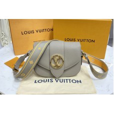 Louis Vuitton M58728 Pont 9 Soft MM handbag in Gris Taupe Grained calfskin Leather Louis Vuitton M58728 Pont 9 Soft MM handbag in Gris Taupe Grained calfskin Leather