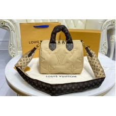 Louis Vuitton M59009 Speedy Bandoulière 25 handbag in Beige Econyl regenerated nylon Louis Vuitton M59009 Speedy Bandoulière 25 handbag in Beige Econyl regenerated nylon
