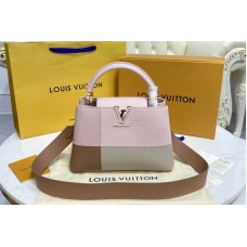 Louis Vuitton M59269 Capucines BB handbag in Pink/Brown/Gray Taurillon leather Louis Vuitton M59269 Capucines BB handbag in Pink/Brown/Gray Taurillon leather