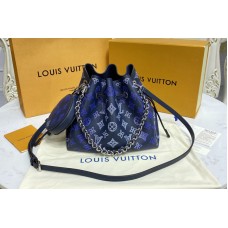 Louis Vuitton M59552 Bella bag in Navy Blue Mahina calfskin Leather