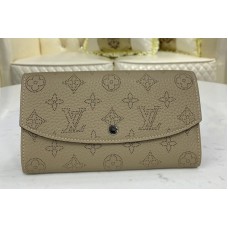 Louis Vuitton M60144 iris wallet in Galet Grey Mahina leather