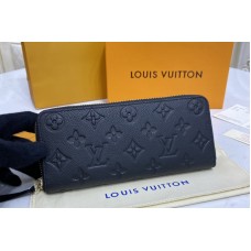 Louis Vuitton M60171 Clémence Wallet in Black Monogram Empreinte leather