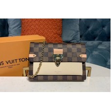 Louis Vuitton N60237 Vavin chain wallet Damier Ebene Canvas And Beige Leather