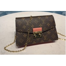 Louis Vuitton M60357 Croisette chain wallet in Monogram canvas With Pink Leather Louis Vuitton M60357 Croisette chain wallet in Monogram canvas With Pink Leather