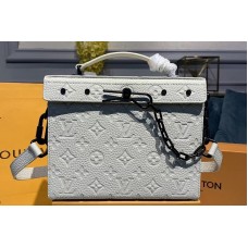 Louis Vuitton M61117 Mini Soft Trunk Bag White Taurillon leather Louis Vuitton M61117 Mini Soft Trunk Bag White Taurillon leather