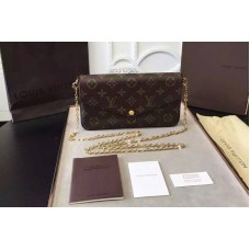 Louis Vuitton M61276 Felicie Chain Wallet in Monogram Canvas Louis Vuitton M61276 Felicie Chain Wallet in Monogram Canvas