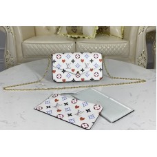 Louis Vuitton M80232 Game On Félicie Pochette Bag in White Transformed Game On canvas Louis Vuitton M80232 Game On Félicie Pochette Bag in White Transformed Game On canvas