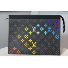 Louis Vuitton M61692 Pochette Voyage MM Bags in Monogram Eclipse Canvas Louis Vuitton M61692 Pochette Voyage MM Bags in Monogram Eclipse Canvas