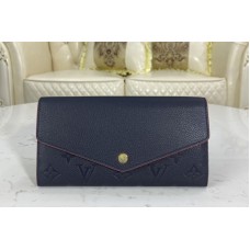 Louis Vuitton M62125 Sarah wallet in Navy Blue / Red Monogram Empreinte leather