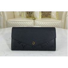 Louis Vuitton M61182 Sarah wallet Black Monogram Empreinte leather