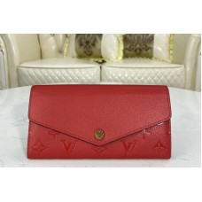 Louis Vuitton M63690 Sarah wallet in Scarlet Red Monogram Empreinte leather