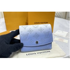 Louis Vuitton M62540 Iris compact wallet in Gradient Blue Mahina perforated calf leather