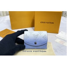 Louis Vuitton M80491 Iris XS wallet in Gradient Blue Mahina perforated calf leather