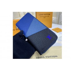 Louis Vuitton M30731 Zippy Vertical wallet in Blue monochrome Taiga leather Louis Vuitton M30731 Zippy Vertical wallet in Blue monochrome Taiga leather