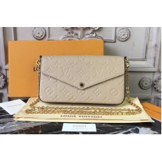 Louis Vuitton M62299 Pochette Felicie Bags in Papyrus Monogram Empreinte Leather