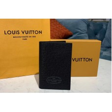 Louis Vuitton M64411 Passport cover Wallet Black Taiga leather