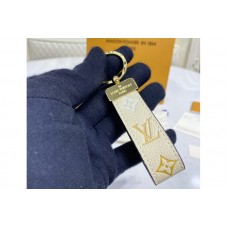 Louis Vuitton M00286 Maxi Dragonne key holder in Yellow/Cream Empreinte leather