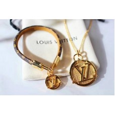 Louis Vuitton M6572F Lvxlol Diamond Bracelet and Necklace