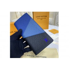 Louis Vuitton M30713 Brazza wallet in Blue monochrome Taiga leather Louis Vuitton M30713 Brazza wallet in Blue monochrome Taiga leather