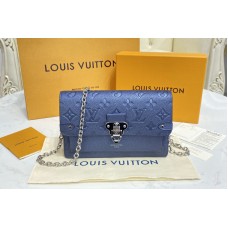 Louis Vuitton M67839 Vavin Chain Wallet bag in Navy Blue Monogram Empreinte leather