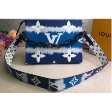 Louis Vuitton M69136 Escale Poche Toilette 26 Bag With Strap in Blue Monogram Canvas Louis Vuitton M69136 Escale Poche Toilette 26 Bag With Strap in Blue Monogram Canvas