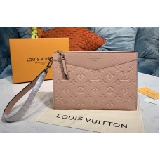 Louis Vuitton M68707 Pochette Melanie MM Bag in Pink Monogram Empreinte leather Louis Vuitton M68707 Pochette Melanie MM Bag in Pink Monogram Empreinte leather