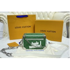 Louis Vuitton M44735 Mini Soft Trunk men bag in Green Monogram Canvas