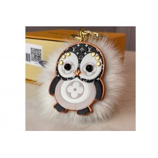 Louis Vuitton M69007 Penguin Fur bag charm and key holder Louis Vuitton M69007 Penguin Fur bag charm and key holder