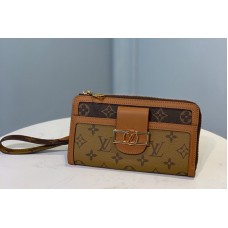 Louis Vuitton M69162 Dauphine Wallet in Monogram and Monogram Reverse coated canvas