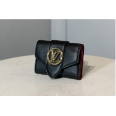 Louis Vuitton M69175 Pont 9 compact wallet in Black Cowhide leather Louis Vuitton M69175 Pont 9 compact wallet in Black Cowhide leather