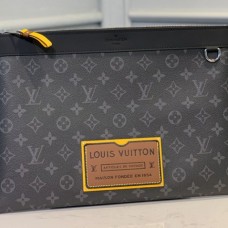 Louis Vuitton M69256 Discovery Pochette GM Bag in Monogram Eclipse Canvas Louis Vuitton M69256 Discovery Pochette GM Bag in Monogram Eclipse Canvas