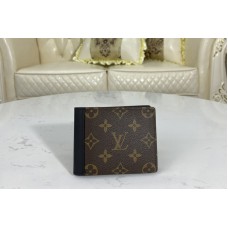 Louis Vuitton M69408 Multiple wallet in Monogram Macassar coated canvas and cowhide leather