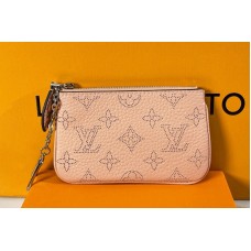 Louis Vuitton M69508 Key Pouch In Pink Mahina leather