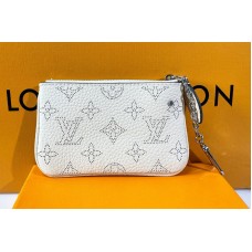Louis Vuitton M69532 Key Pouch In White Mahina leather