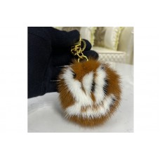 Louis Vuitton M69563 Fur bag charm and key holder on Brown Louis Vuitton M69563 Fur bag charm and key holder on Brown