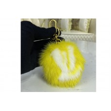 Louis Vuitton M69563 Fur bag charm and key holder on Yellow Louis Vuitton M69563 Fur bag charm and key holder on Yellow