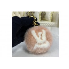 Louis Vuitton M69563 Fur bag charm and key holder on Pink Louis Vuitton M69563 Fur bag charm and key holder on Pink