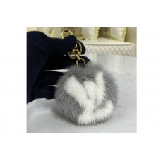 Louis Vuitton M69563 Fur bag charm and key holder on Gray Louis Vuitton M69563 Fur bag charm and key holder on Gray