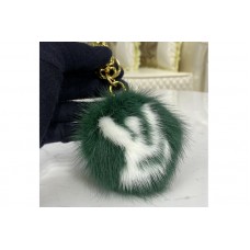 Louis Vuitton M69563 Fur bag charm and key holder on Green Louis Vuitton M69563 Fur bag charm and key holder on Green