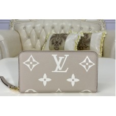 Louis Vuitton M69794 Zippy wallet in Gray/Cream Monogram Empreinte leather