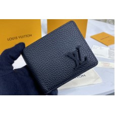 Louis Vuitton M69829 Aerogram Multiple wallet on Strap in Black grained calf leather Louis Vuitton M69829 Aerogram Multiple wallet on Strap in Black grained calf leather