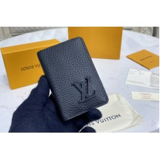 Louis Vuitton M69979 Aerogram Pocket Organizer on Strap in Black grained calf leather Louis Vuitton M69979 Aerogram Pocket Organizer on Strap in Black grained calf leather