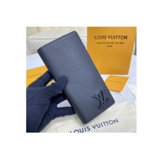 Louis Vuitton M69980 Aerogram Brazza wallet on Strap in Black grained calf leather Louis Vuitton M69980 Aerogram Brazza wallet on Strap in Black grained calf leather