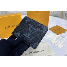 Louis Vuitton M80039 Multiple wallet in Taurillon Shadow leather Louis Vuitton M80039 Multiple wallet in Taurillon Shadow leather