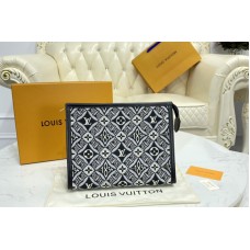Louis Vuitton M80074 Since 1854 Toilette Poche 26 Bag in Black Jacquard Since 1854 textile Louis Vuitton M80074 Since 1854 Toilette Poche 26 Bag in Black Jacquard Since 1854 textile